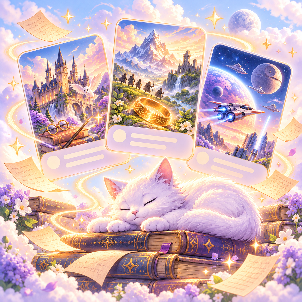 Series of connected story chapters